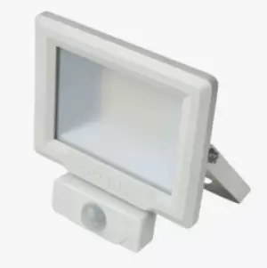 Image of Robus Hi-Lume 20W LED Floodlight With PIR Sensor IP65 White 4000K - RHL2040P-01