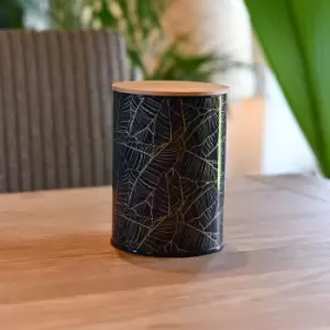 Image of Botanicals Midnight Leaf Storage Kitchen Canister Navy