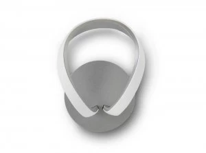 Image of Switched Wall Lamp 12W LED 3000K, 840lm, Silver, Frosted Acrylic, Polished Chrome