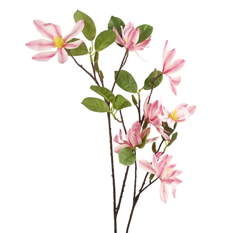 Image of N/A 100cm Pink Magnolia Floral Spray Artificial