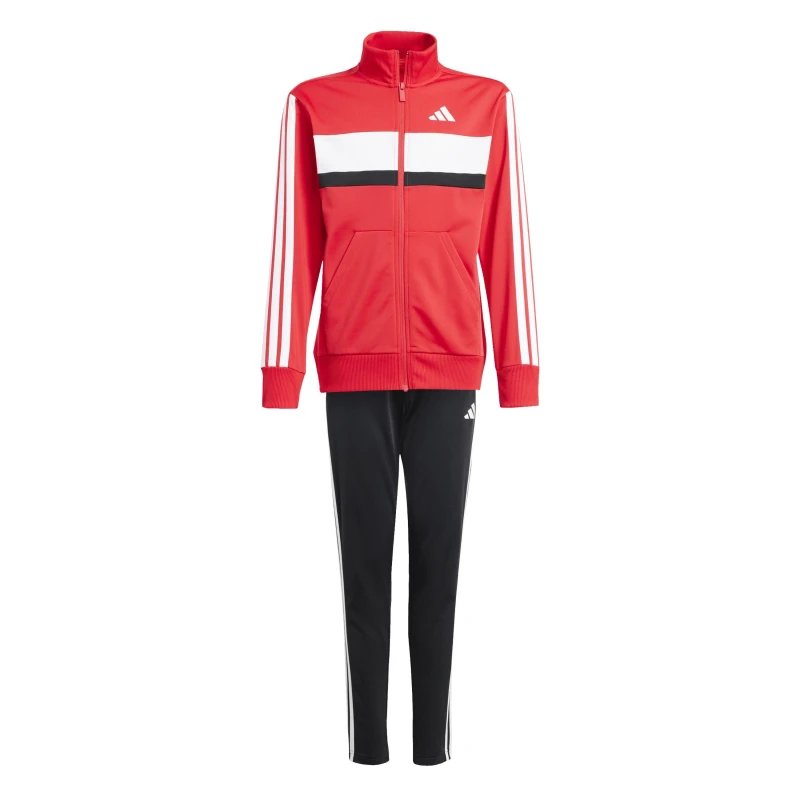 Image of adidas 3s Essentials Tiberio Tracksuit Poly Tracksuits 7-8 Years Red 63842408175