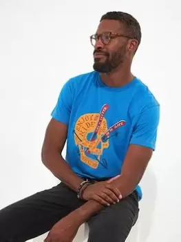 Image of Joe Browns Hit The Slopes T-Shirt - Blue Size M Men