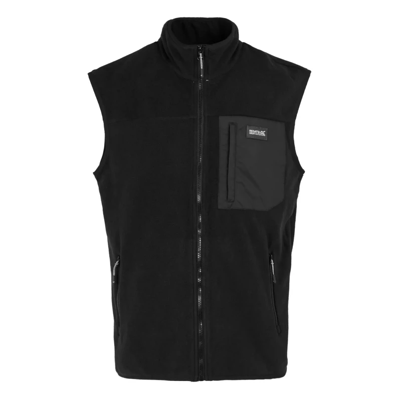 Image of Regatta Regatta Men 'Frankie' Fleece Bodywarmer in Black Size: Small Black S Male 5063019776064