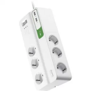 Image of APC by Schneider Electric PM6U-GR Surge protection socket strip 6x White PG connector