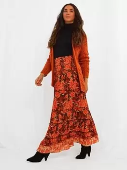 Image of Joe Browns Autumn Days Boho Skirt -multi, Multi, Size 14, Women