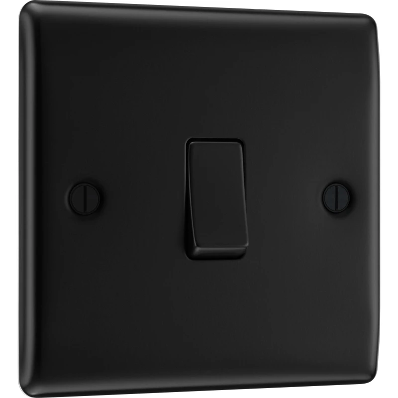 Image of BG BG Nexus Metal Single Light Switch Matt Black Matt Black unisex N/A