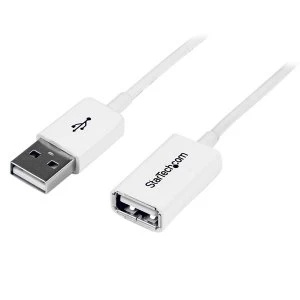 Image of StarTech 2m White USB 2.0 Extension Cable A to A MF