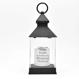 Image of Thoughts of You Black Memorial Lantern - Husband