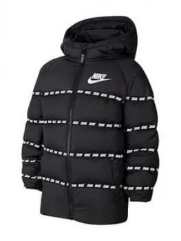 Image of Nike Older Down Jacket - Black/White