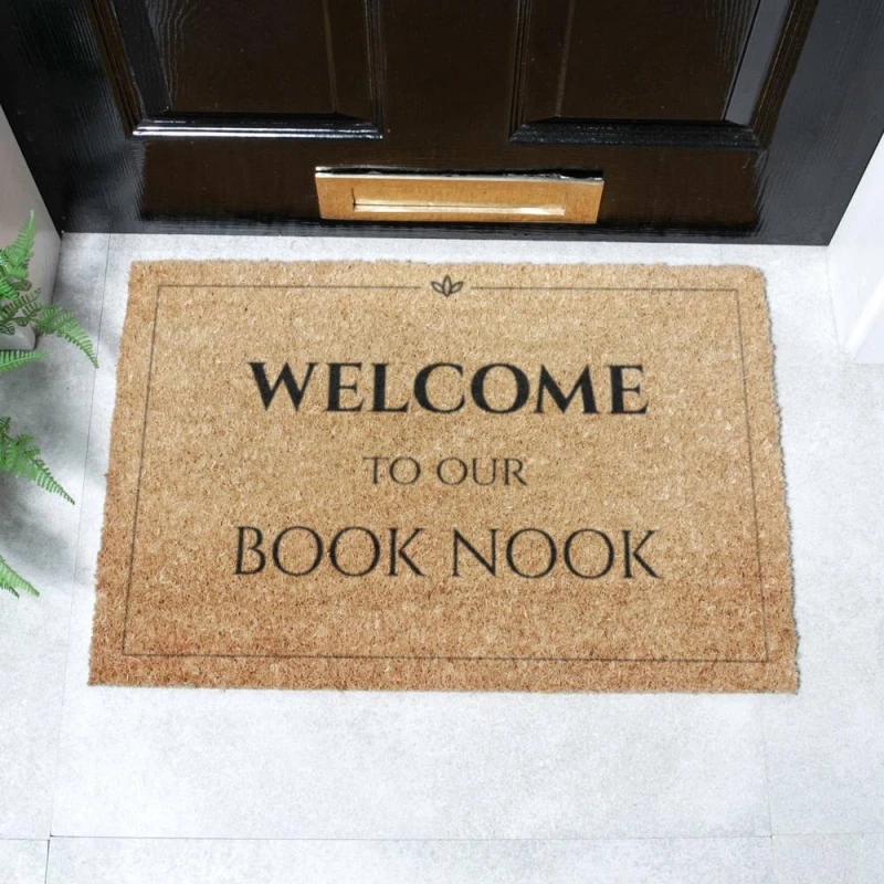 Image of Artsy Doormats Welcome To Our Book Nook Doormat (60 X 40Cm)