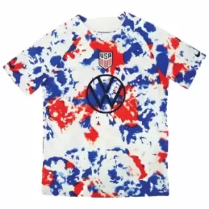 Image of 2022-2023 USA Pre-Match Training Shirt (White)