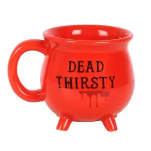 Image of Dead Thirsty Ceramic Red Cauldron Mug