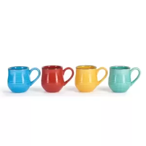 Image of Set of 4 La Cafetiere Brights Espresso Mugs Red/Blue/Yellow