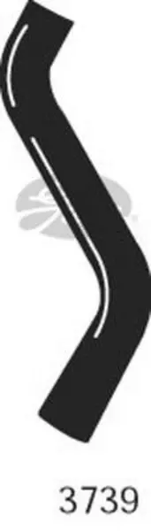 Image of Curved Radiator Hose 355mm X 34 Gates 3739