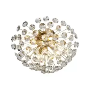 Image of Luminosa Salisbury Wall Lamp, Ceiling Lamp 4 Light G9 French Gold, Crystal
