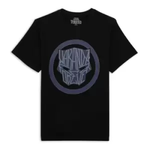 Image of Wakanda Forever Emblem Mens T-Shirt - Black - S - Black