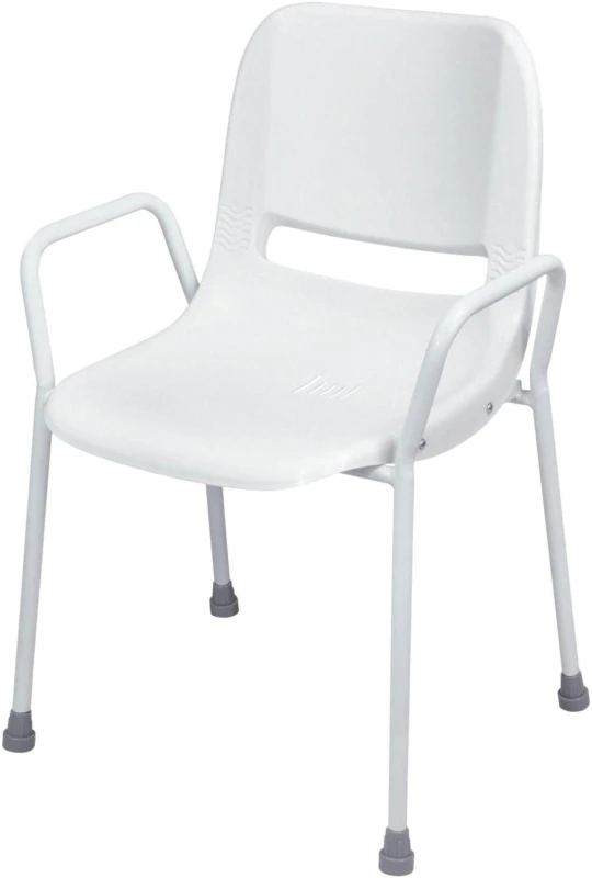 Image of Aidapt Milton Stackable Shower Chair White White unisex