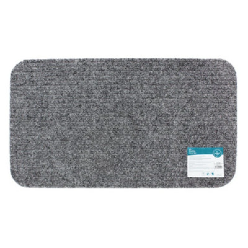 Image of JVL Delta Scraper Door Mat, 40x70cm, Grey Grey