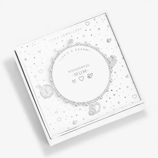 Image of Life's A Charm Wonderful Mum Silver Plated 17.5cm Bracelet 7198