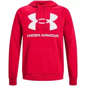 Image of Under Armour Armour Fleeced Logo Hoodie Mens - Red