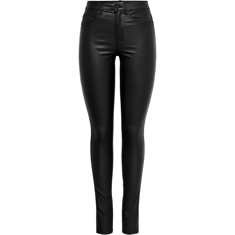 Image of Only PU Coated Trousers Ladies Black female L