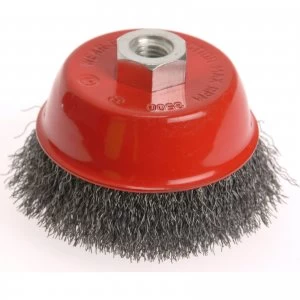 Image of Faithfull Stainless Steel Crimped Wire Cup Brush 75mm M14 Thread