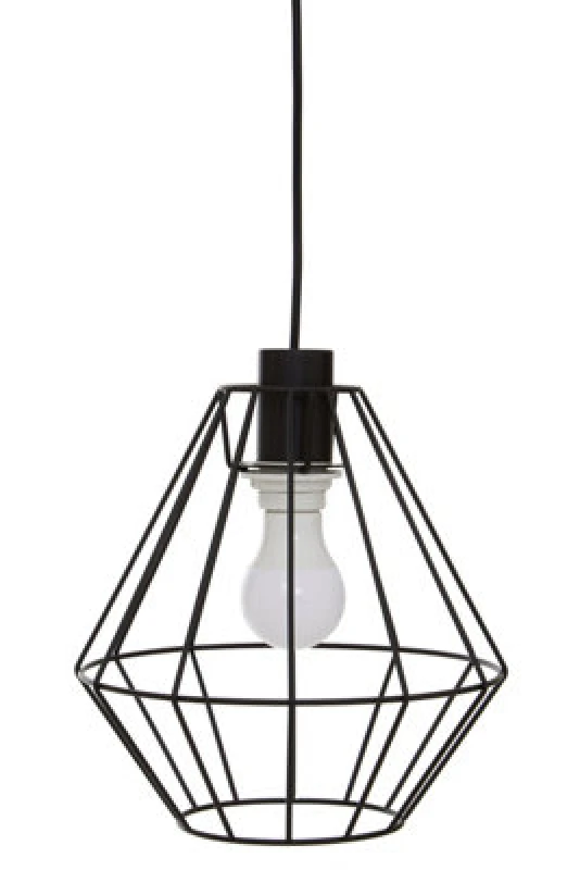 Image of Orsina Wyra Black Cage Pendant Light