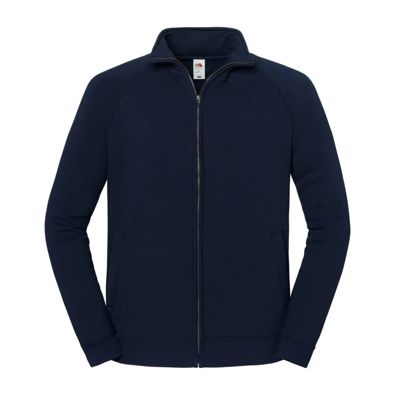 Image of Fruit of the Loom Mens Iconic Premium Sweat Jacket in Mid Navy Size: Small Mid Navy Male S