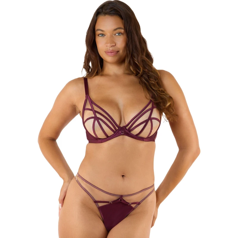 Image of Playful Promises Ramona Wine Thong Wine female 14