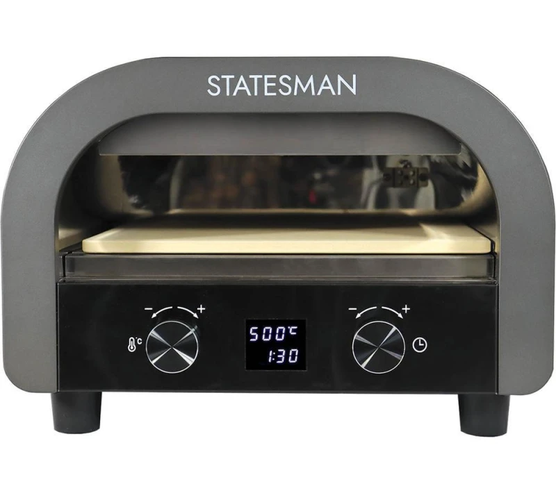 Image of STATESMAN SKPO0E13B Pizza Oven - Silver & Black/Grey 5016368005620