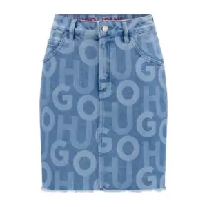 Image of Hugo Garla Mini Skirt - Blue