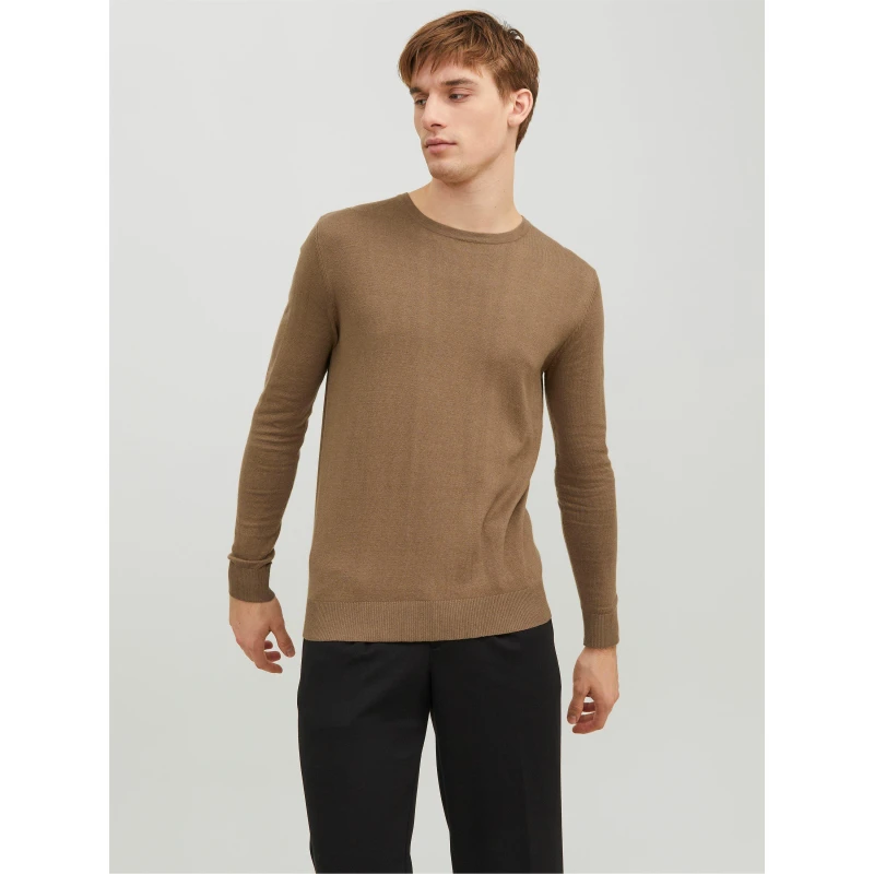 Image of Jack and Jones Essential Crew Sweatshirt Mens - Brown Brown XS