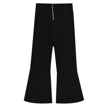 Image of Firetrap Ribbed Wide Leg Trousers Infant Girls - Black