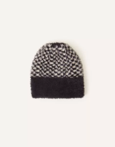Image of Checkerboard Fluffy Beanie