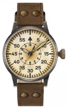 Image of Laco Wien Erbstuck Automatic Pilot B Brown Leather Watch