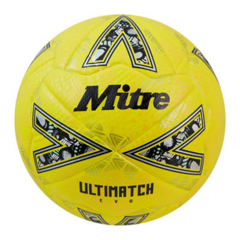 Image of Mitre Ultimatch Evo Football Fluorescent Yellow/yellow Gold (5)