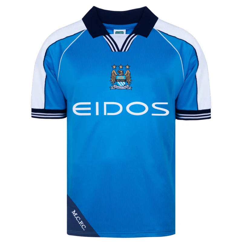 Image of Score Draw Manchester City 2000 Retro Football Shirt MANC00HPYSS-S S Mens Sportswear