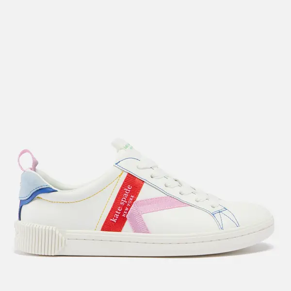 Image of Kate Spade New York Womens Signature Leather Trainers - UK 3