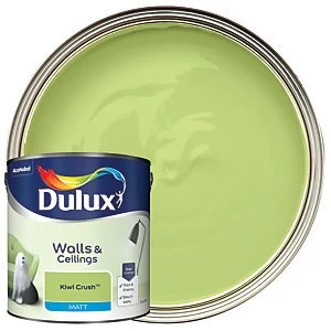 Image of Dulux Walls & Ceilings Kiwi Crush Matt Emulsion Paint 2.5L