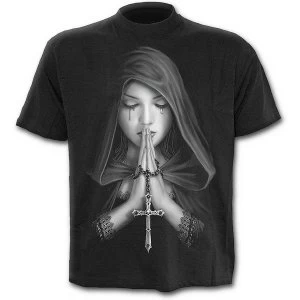 Image of Goth Prayer Mens Medium T-Shirt - Black