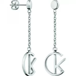 Image of Ladies Calvin Klein Stainless Steel League Earrings