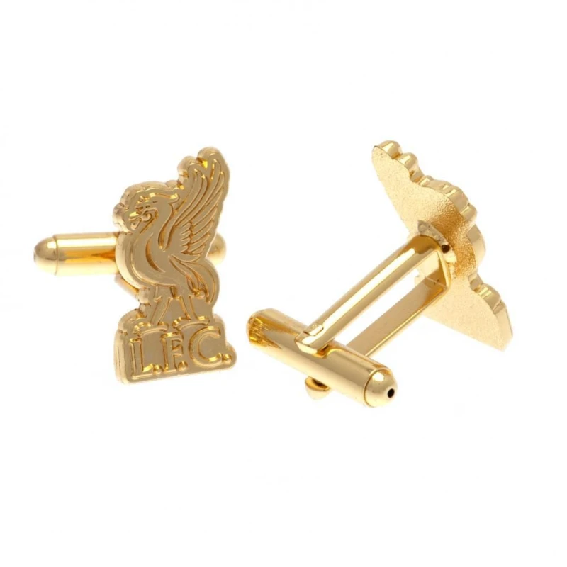 Image of Liverpool FC Gold Painted Cufflinks Gold male