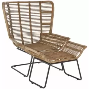 Image of Premier Housewares Manado Lounge Chair and Footstool