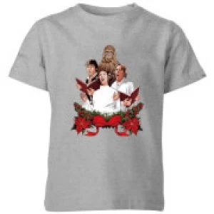 Image of Star Wars Jedi Carols Kids Christmas T-Shirt - Grey - 3-4 Years