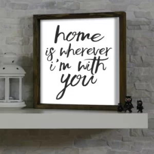 Image of KZM324 Brown White Black Decorative Framed MDF Painting