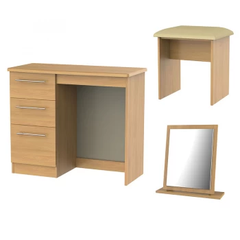 Image of Robert Dyas Edina Dressing Table Set - Modern Oak