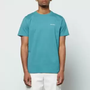 Image of Norse Projects Mens Niels Standard Logo T-Shirt - Sea Blue - M
