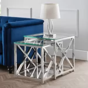 Image of Julian Bowen Miami Nest Of Tables Silver