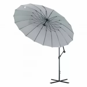 Image of Alfresco Curved Adjustable Parasol 3 Metres, Grey