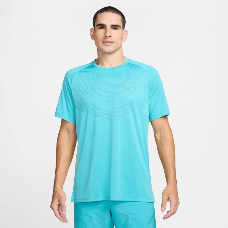 Image of Nike Mens Nike Stride Short Sleeve Performance T-Shirt Cactus Blue male S